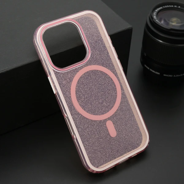 Futrola crystal magsafe za iphone 16 pro (6.3) roze