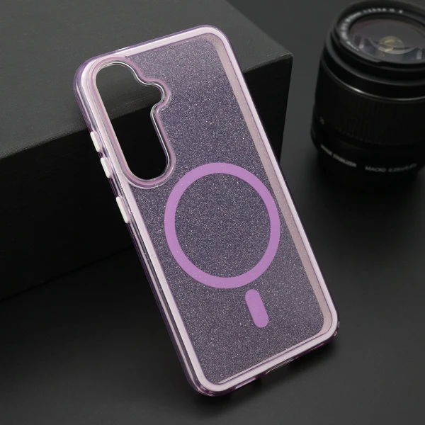 Futrola crystal magsafe za samsung s921b galaxy s24 5g ljubicasta