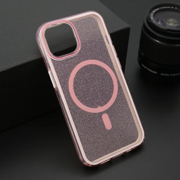 Futrola crystal magsafe za iphone 14 (6.1) roze