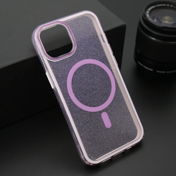Futrola crystal magsafe za iphone 14 (6.1) ljubicasta