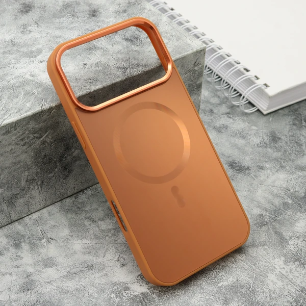 Futrola color metal magsafe za iphone 17 pro max (6.9) narandzasta (big camera)