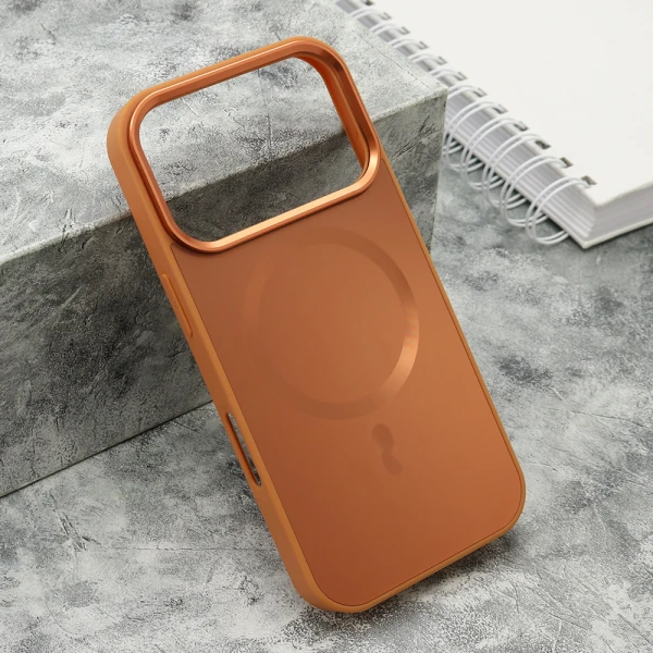 Futrola color metal magsafe za iphone 17 pro (6.3) narandzasta (big camera)