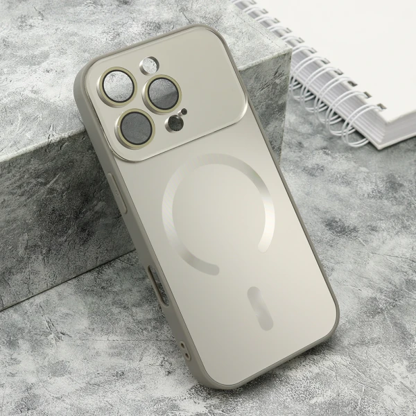 Futrola color metal magsafe za iphone 16 pro (6.3) srebrna (small camera)