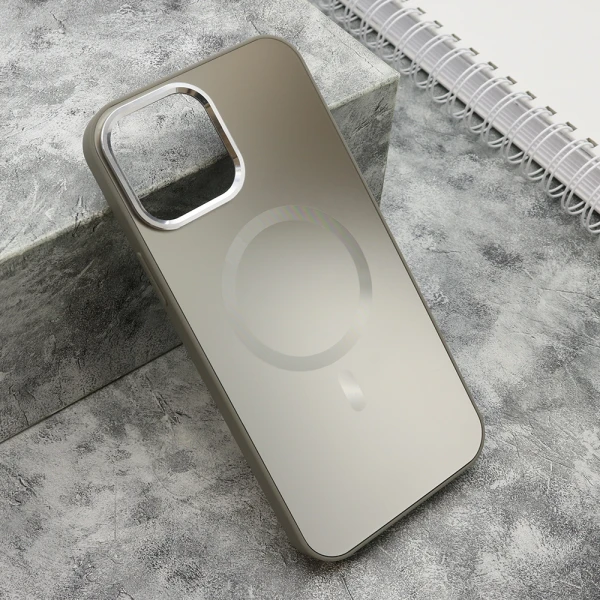Futrola color metal magsafe za iphone 13 pro max (6.7) srebrna