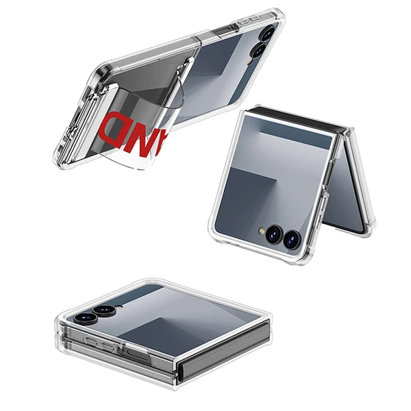Futrola clear strap za samsung f751b galaxy z flip 7 5g bela (gkk case)