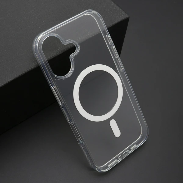 Futrola color frame magsafe za iphone 16 (6.1) srebrna (providna)