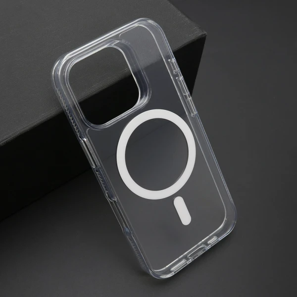Futrola color frame magsafe za iphone 16 pro (6.3) srebrna (providna)