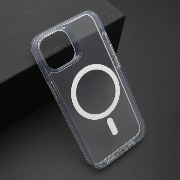 Futrola color frame magsafe za iphone 14 (6.1) srebrna (providna)