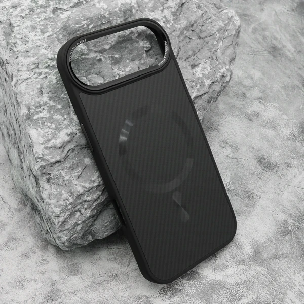 Futrola carbon magsafe za iphone air (6.6) crna (big camera)