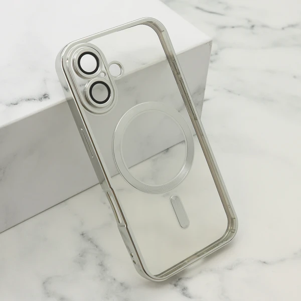 Futrola camera protect magsafe za iphone 16 (6.1) srebrna