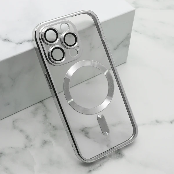 Futrola camera protect magsafe za iphone 15 pro (6.1) srebrna