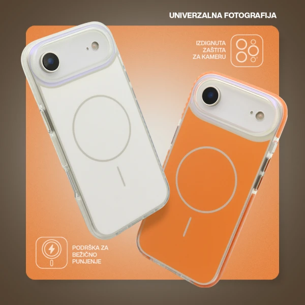 Futrola amber ring magsafe za iphone 17 pro (6.3) bela