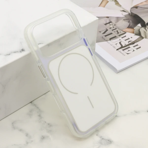Futrola amber ring magsafe za iphone 17 pro (6.3) bela