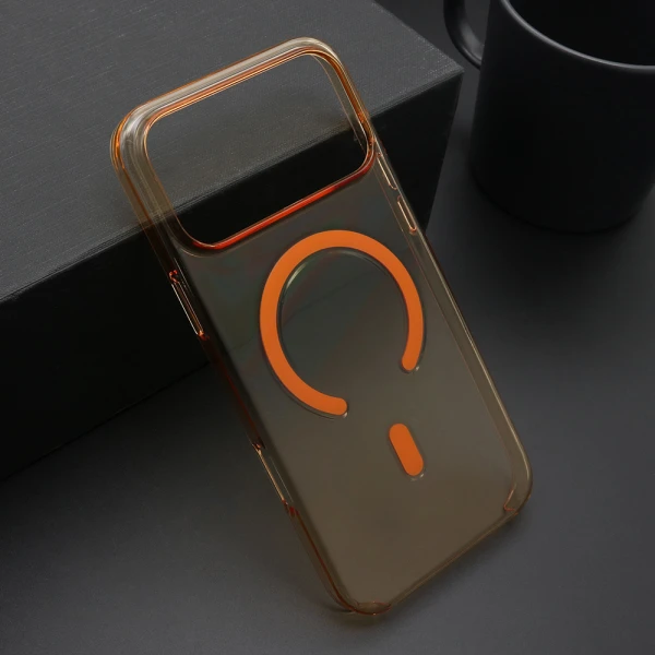 Futrola amber clear magsafe za iphone 17 pro max (6.9) narandzasta