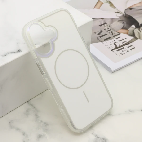 Futrola amber ring magsafe za iphone 17 (6.3) bela