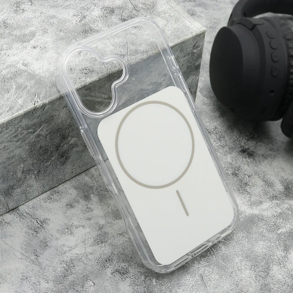 Futrola amber shine magsafe za iphone 17 (6.3) bela