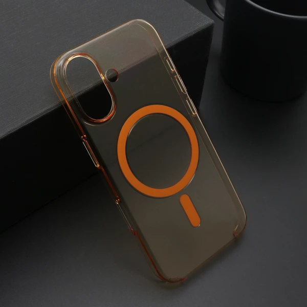 Futrola amber clear magsafe za iphone 17 (6.3) narandzasta