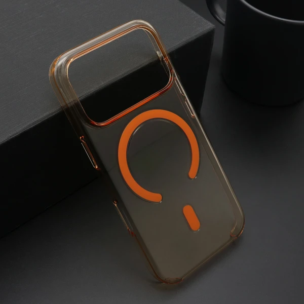 Futrola amber clear magsafe za iphone 17 pro (6.3) narandzasta