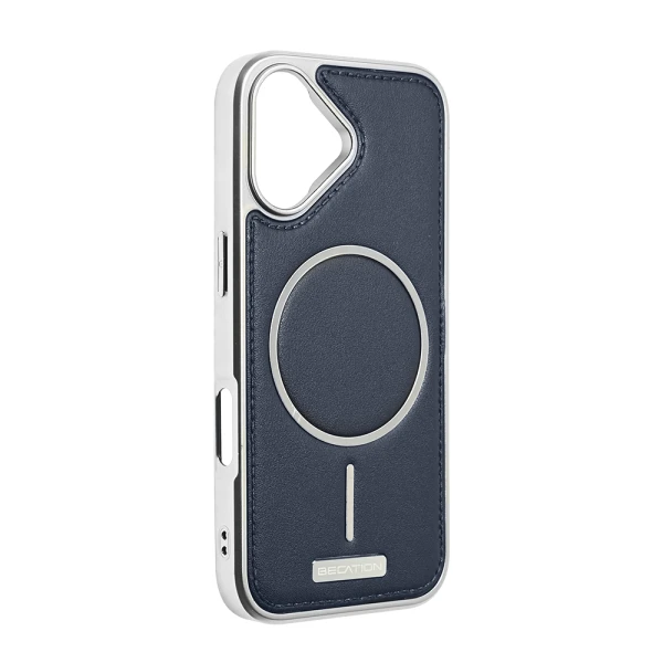 Torbica Magsafe Urban Leather za iPhone 17 6.3 tamno plava