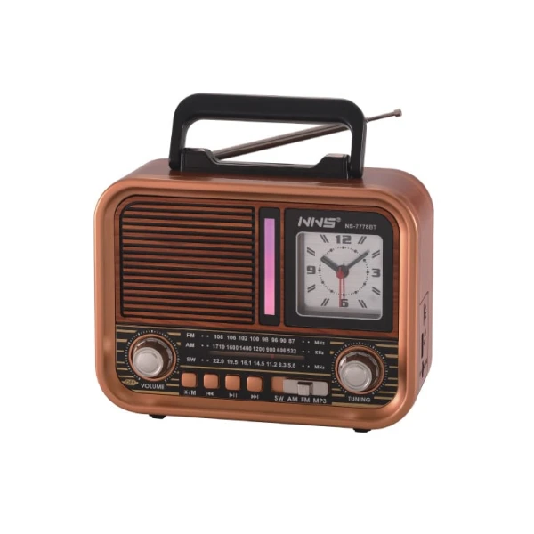 Prenosni retro RGB Bluetooth radio + sat 7778BT/B