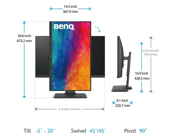 BENQ 27 inča PD2705Q QHD 2560x1440 IPS USB-C 65W dizajnerski monitor 