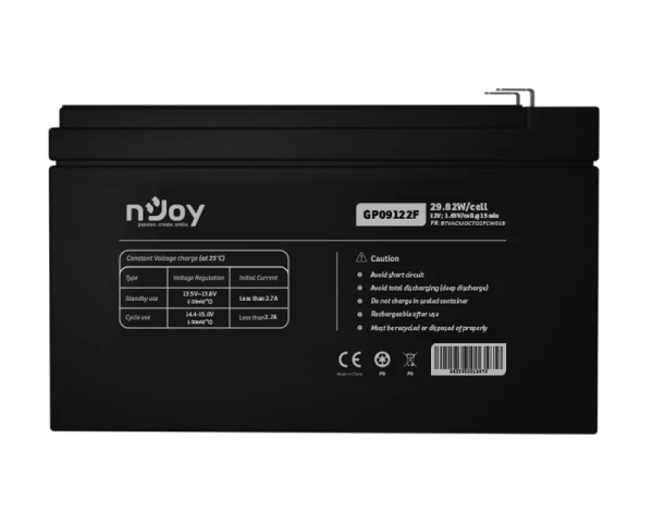 NJOY GP09122F baterija za UPS 12V 9Ah (BTVACIUOCTO2FCW01B)