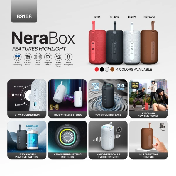Bluetooth zvucnik Fantech BS158 NeraBox crni