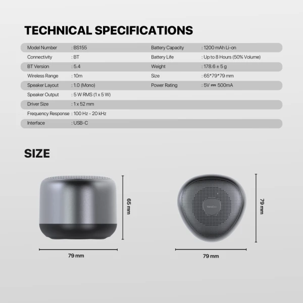 Bluetooth zvucnik Fantech BS155 NeraBox crni