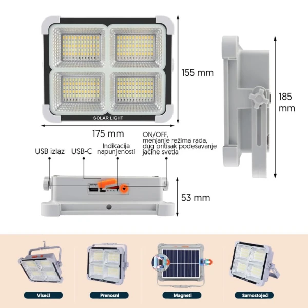 Prenosni punjivi LED reflektor 11442