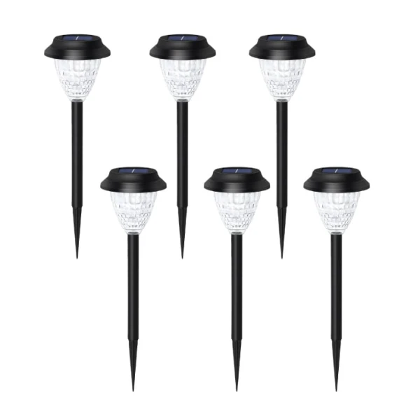 Solarna RGB+toplo bela baštenska lampa - 6 kom.