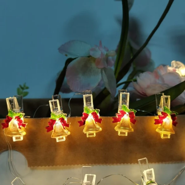 LED svetleći niz štipaljke ''zvončići'' 0.9m