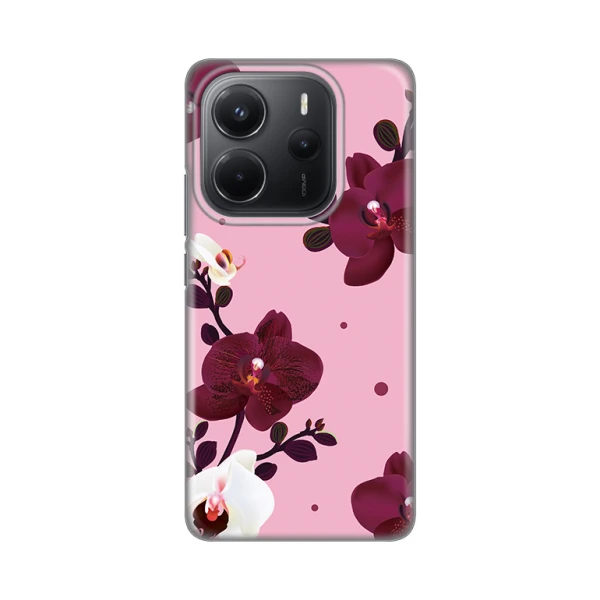 Torbica Silikonska Print Skin za Xiaomi Redmi Note 14 4G (SRB) Pink Orchid