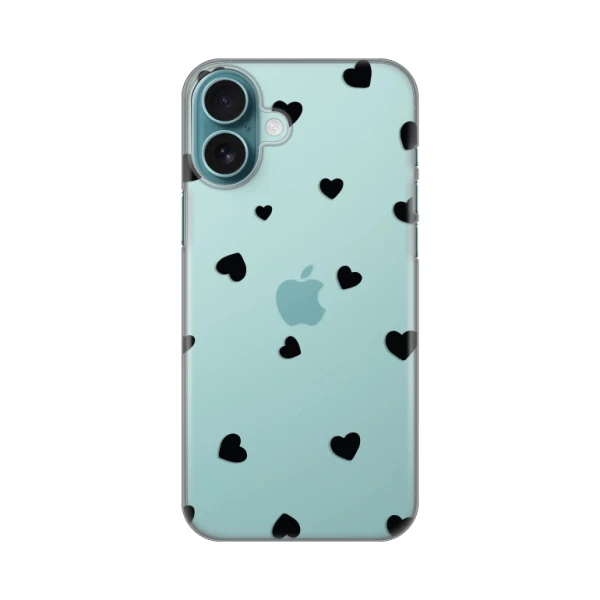 Torbica Silikonska Print Skin za iPhone 16 Plus 6.7 Hearts