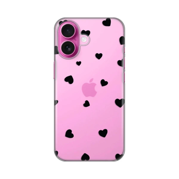 Torbica Silikonska Print Skin za iPhone 16 6.1 Hearts