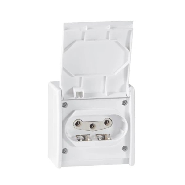 Tropolna utičnica bela IP44 PVC 16A 440V