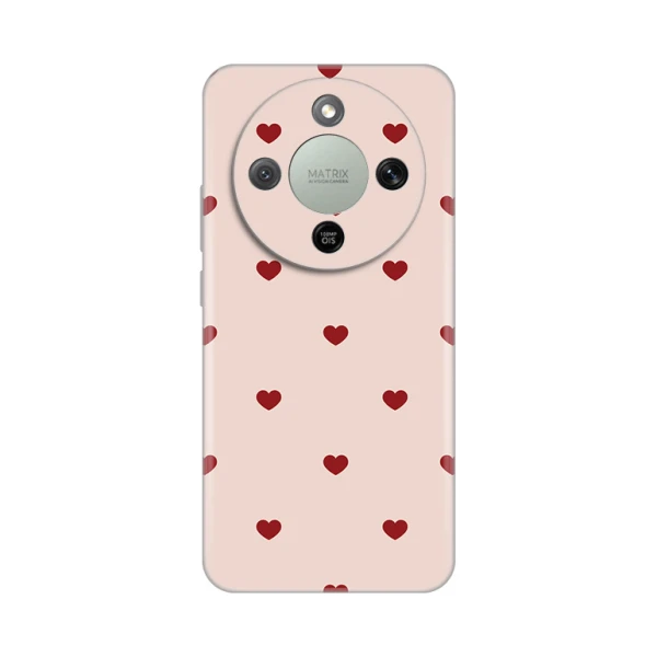 Torbica Silikonska Print za Honor Magic 8 Lite Beige Hearts