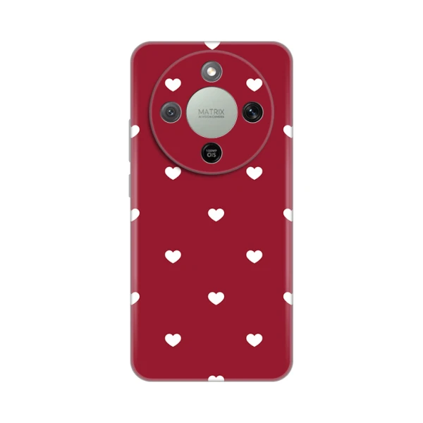 Torbica Silikonska Print Skin za Honor Magic 8 Lite Burgundy Hearts