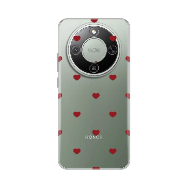 Torbica Silikonska Print za Honor Magic 8 Lite Red Hearts