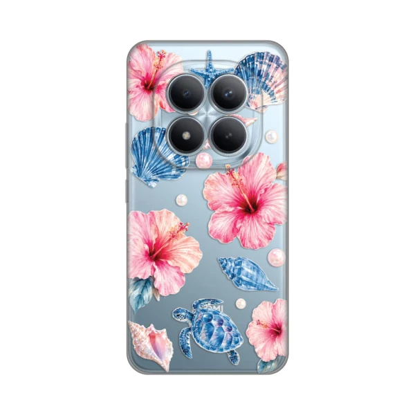 Torbica Silikonska Print Skin za Xiaomi Redmi Note 15 Pro Plus 5G Hibiscus Sea