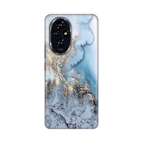 Torbica Silikonska Print za Honor 200 Blue Gold Marble