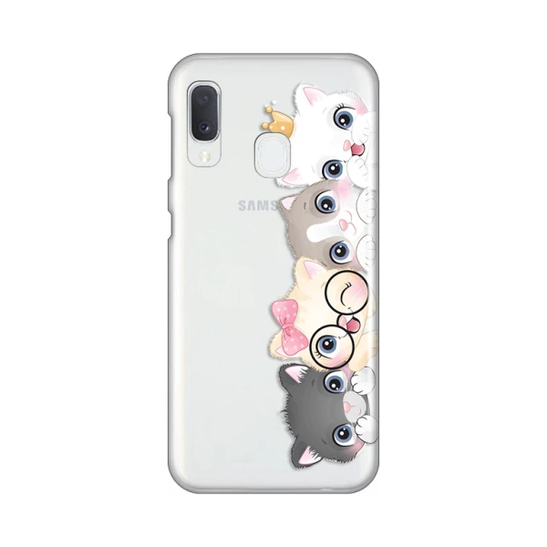 Torbica Silikonska Print Skin za Samsung A202F Galaxy A20e Cats
