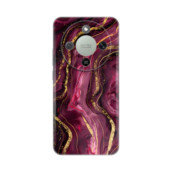 Torbica Silikonska Print za Honor Magic 8 Lite Burgundy