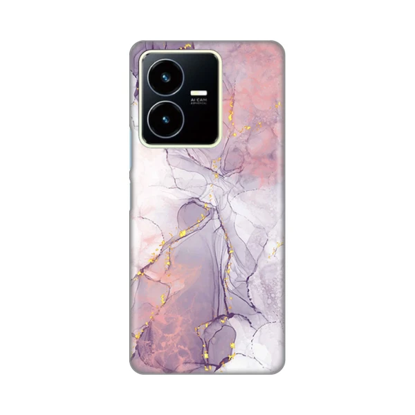 Torbica Silikonska Print za Vivo Y22s/Y35  Pink Marble