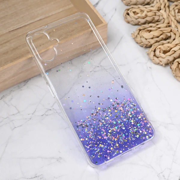 Torbica Silikonska Glitter za Samsung A065F Galaxy A06 5G ljubicasta