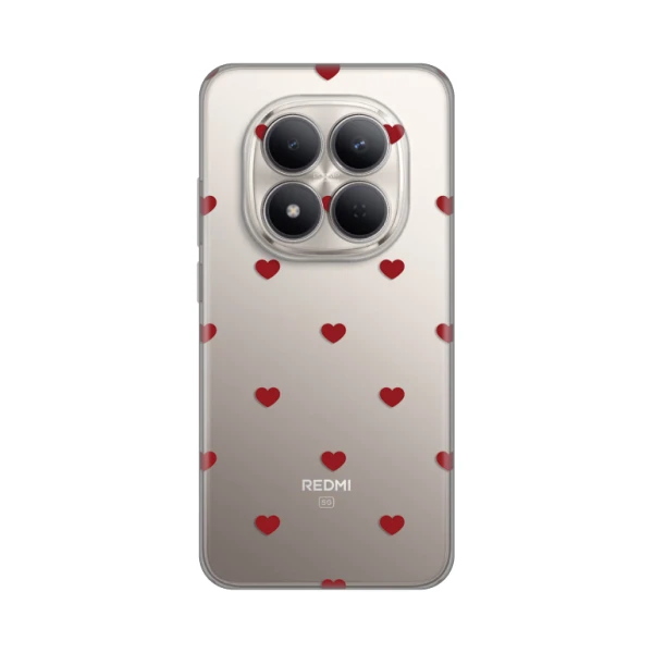 Torbica Silikonska Print za Xiaomi Redmi Note 15 Pro 5G Red Hearts