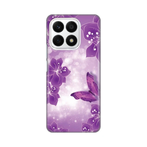 Torbica Silikonska Print za Honor X8a Butterfly And Flowers