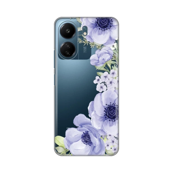 Torbica Silikonska Print Skin za Xiaomi Redmi 13C Blue Roses
