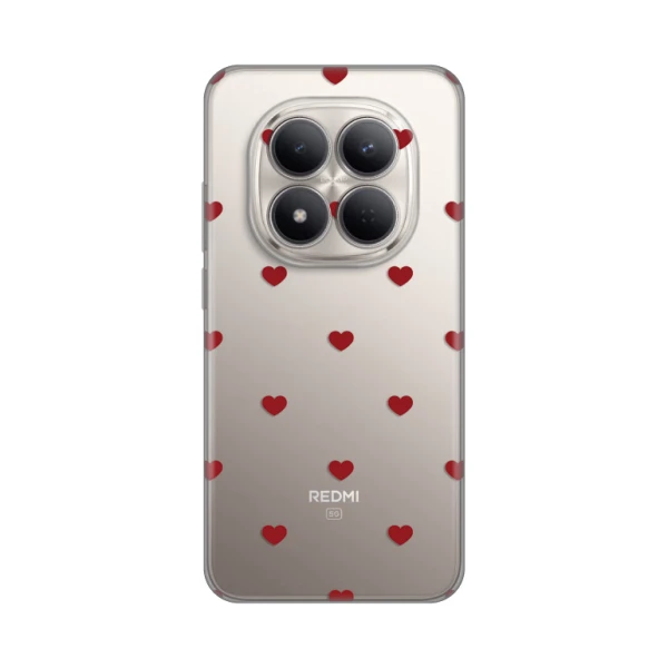 Torbica Silikonska Print za Xiaomi Redmi Note 15 Pro Plus 5G Red Hearts