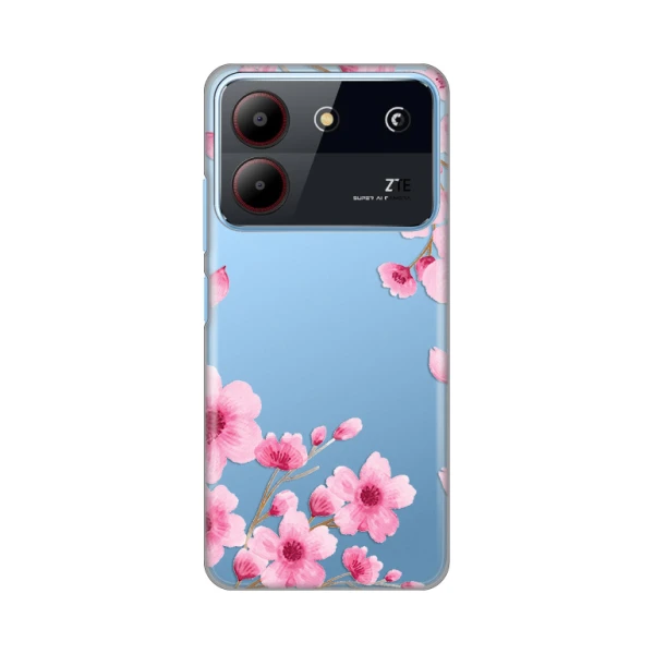 Torbica Silikonska Print Skin za ZTE Blade A54 Rose Flowers