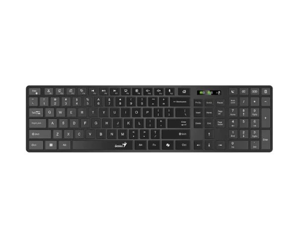 GENIUS SlimStar 7250BT, AI, crna US wireless tastatura